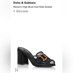 Dolce & Gabbana Women’s High Block Heel Slide Sandal